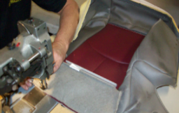 Sewing the new seat cover