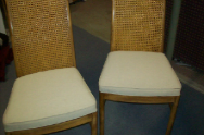 Re-upholstered kitchen chairs