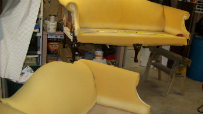 Camel Back Sofa and Loveseat