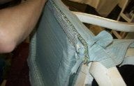 Upholstering the outside back
