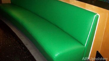 Re-upholstered Green Bench