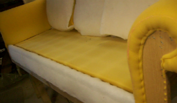 Roll Arm Sofa on the bench