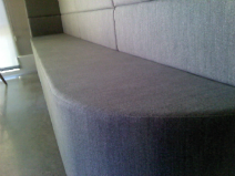 Installed Upholstered Bench