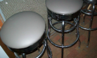 Tops Installed on Stool Bases