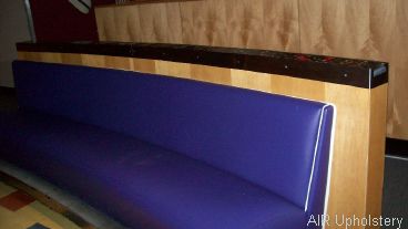 Re-upholstered Purple Bench