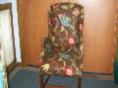Fluted Leg Wing Chair
