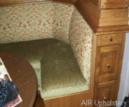 Re-upholstered Banquette
