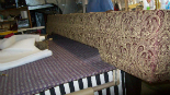 Upholstering the cornice