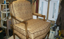 Re-upholstered Provincial Chair