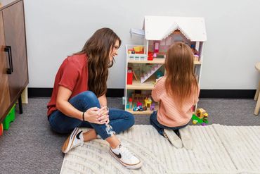 Play therapy room for children at DeNome Alliances Counseling Center in Holly Springs