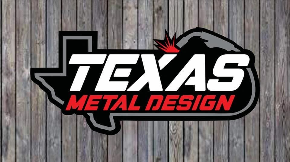 Texas Metal Design Logo on wood fence