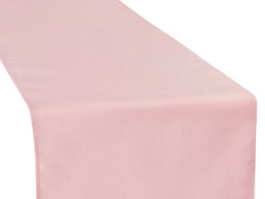 Soft pink table runner.