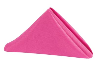 Pink folded napkin.