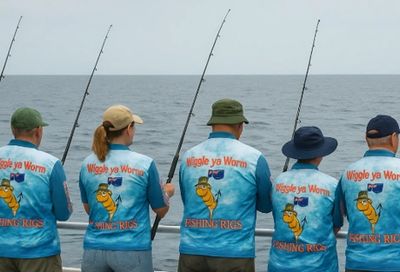 The wiggle ya Worm team fishing trip to NSW group photo