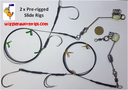 Pre rigged slide bait rigs from Wiggle ya Worm rigs