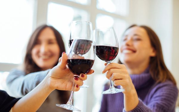 People enjoying a glass of wine