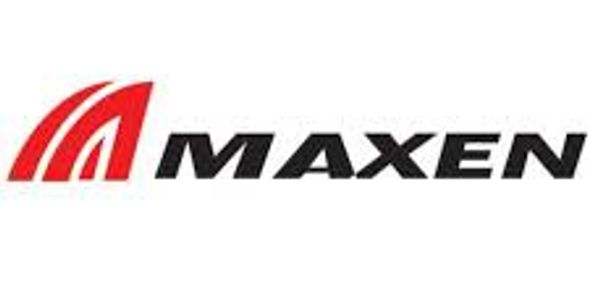 Logo of Maxen featuring red stylized design and bold black text.