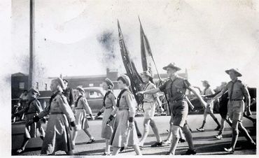 Scouts marching ANZAC