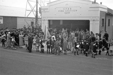 Scouts marching