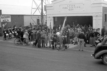 Scouts marching