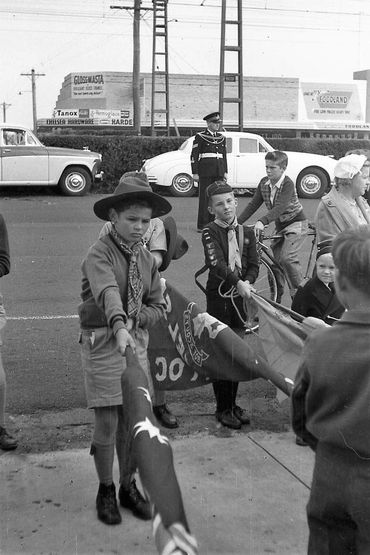 Scouts marching