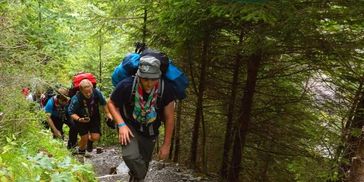Scouts being outdoors