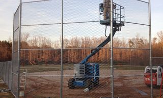 baseball backstop chain link 