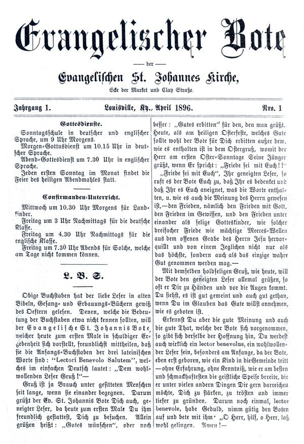 The First Messenger, Easter Sunday, April 3, 1896