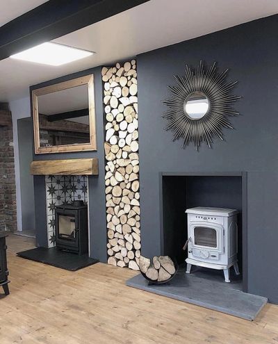 two fireplaces in one room