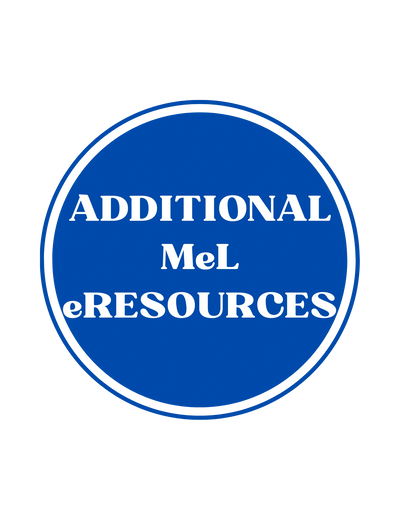 Text stating "Additional MeL eResources" inside a blue circle