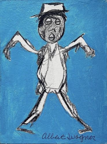 untitled, c. 1990's,
Acrylic and charcoal on board 10" x 8"