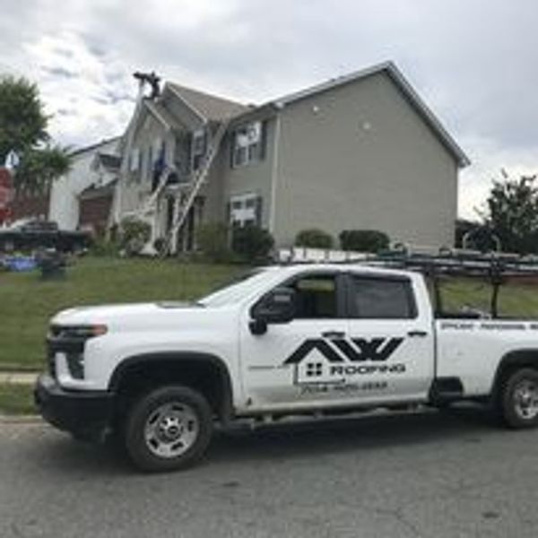 Shingle roof replaced by A&W Roofing in Winston Salem, NC. Roof replacement