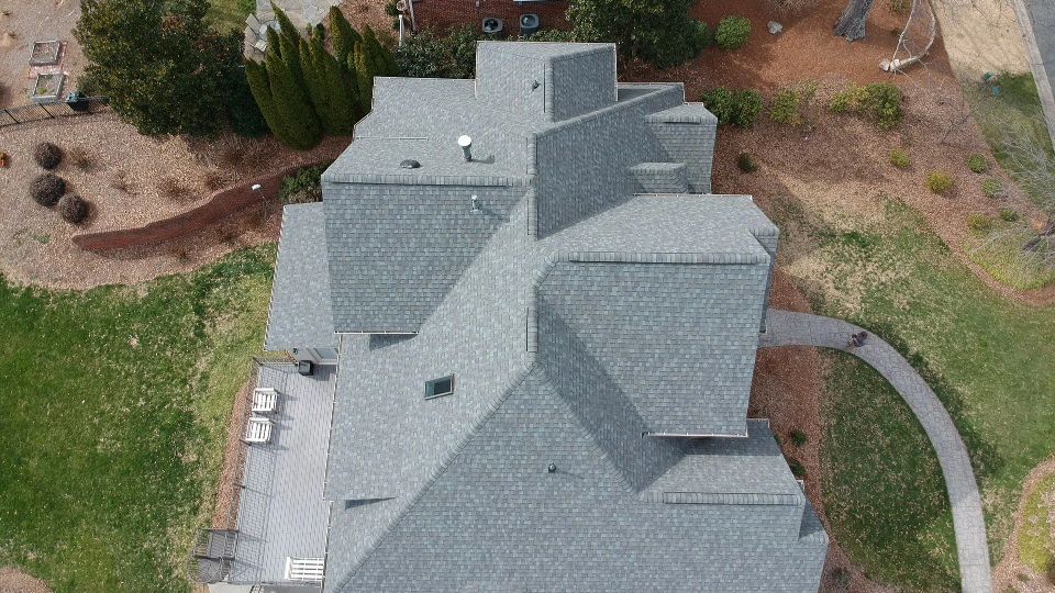 New shingle roof replacement in Charlotte, NC Installed by A&W Roofing Company