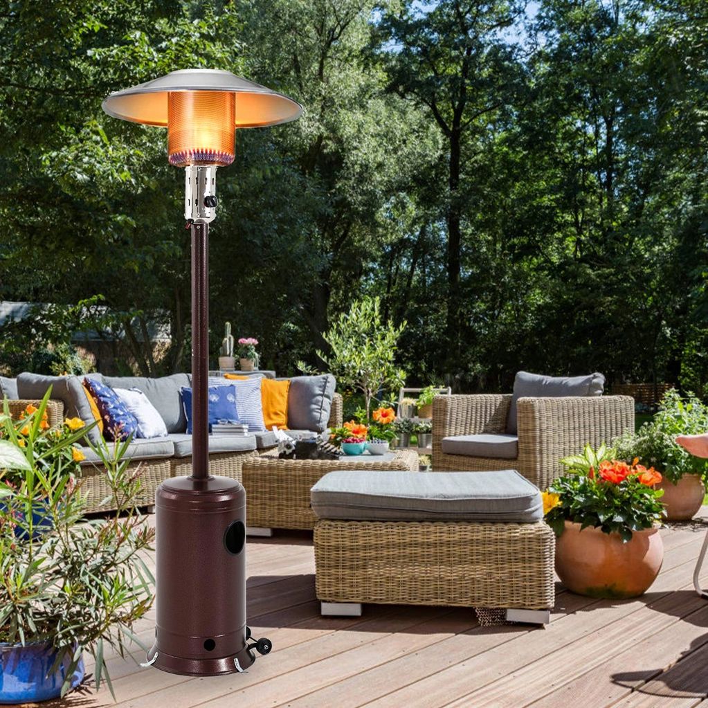 Overhead patio heater with 1 full tank of propane.