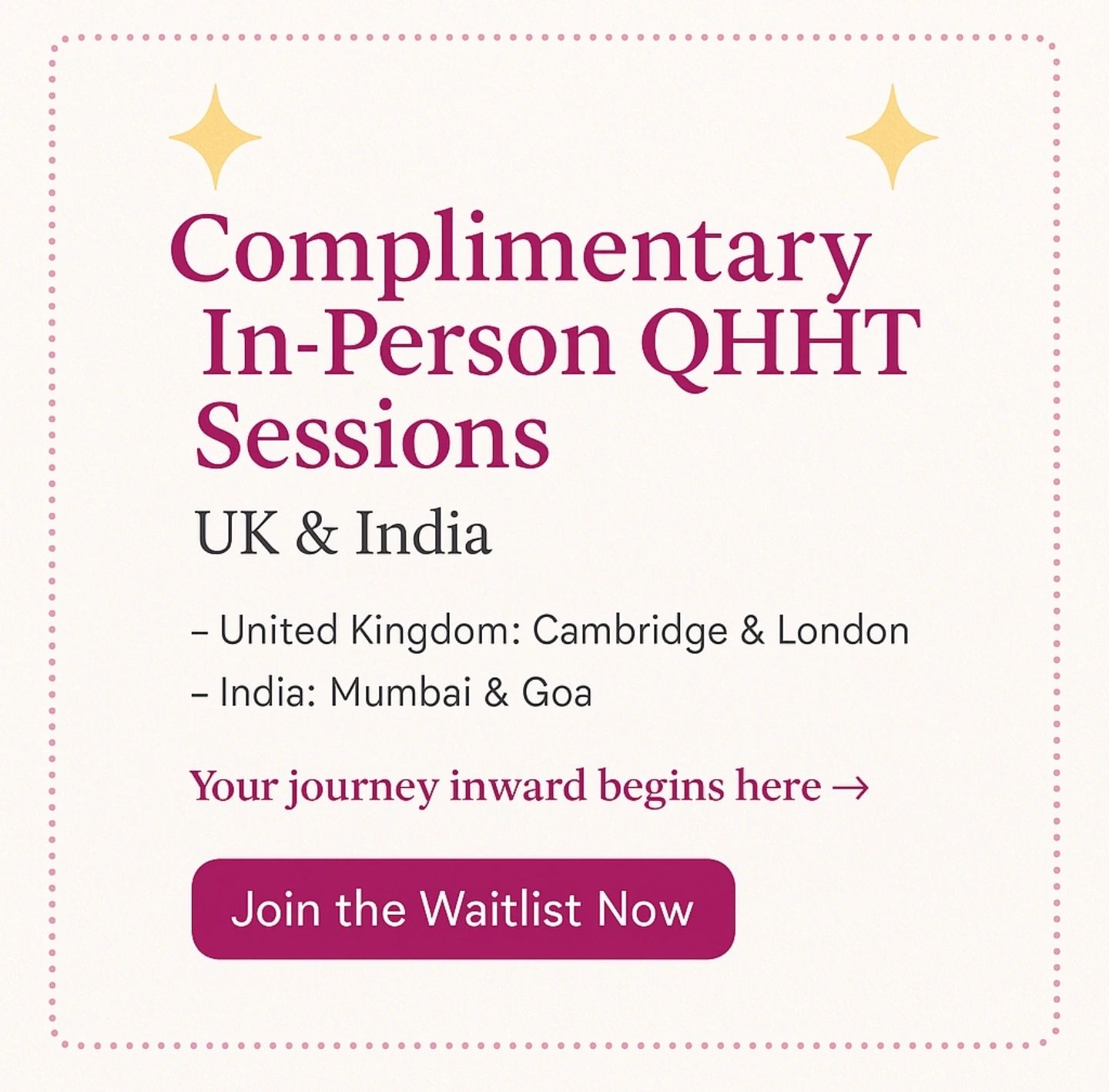 QHHT sessions booking request