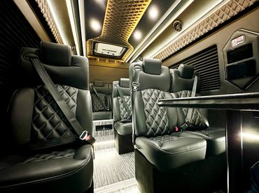 Modern luxury party rental with cool LED lighting