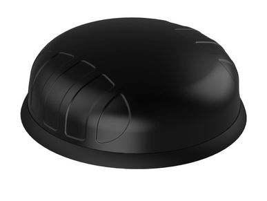 Black round plastic lid with textured grip areas.