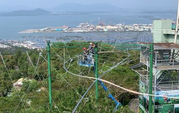 Installation of the Coaster Zipline