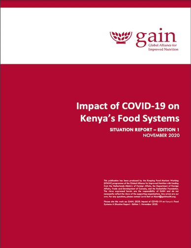 Impact of COVID-19 on Kenya's  Food Systems: A Situation Report 2020