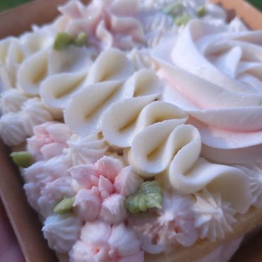 Cream Tart Cakes, a Proof Bakehouse signature dessert. Two layers of our buttery shortbread are deco