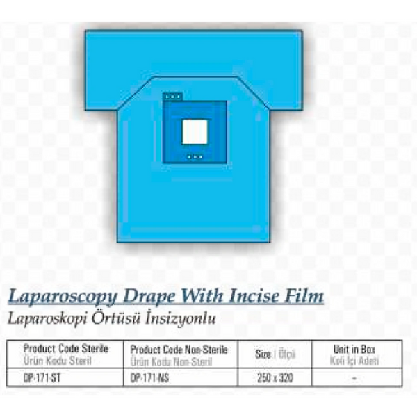 Laparoscopy Drape With Incise Film, Laparoskopi Örtüsü İnsizyonlu