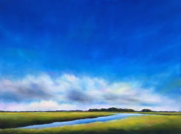 North Carolina landscape artist Nancy Hughes Miller paints contemporary colorful coastal landscapes