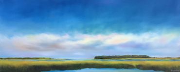 North Carolina artist Nancy Hughes Miller paints contemporary colorful coastal landscapes in oils