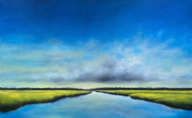 Original ocean, beach and marsh paintings, contemporary coastal landscapes, NancyHughesMiller.com