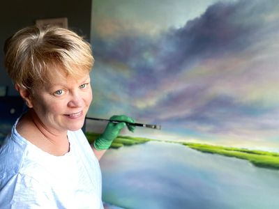Coastal landscape paintings in oils by North Carolina artist Nancy Hughes Miller