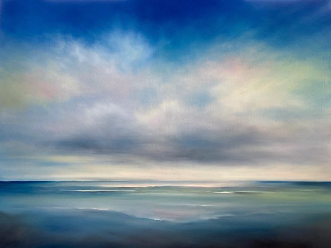 Original, colorful, modern coastal landscape paintings by North Carolina artist Nancy Hughes Miller