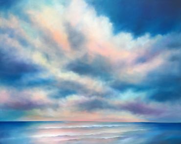 North Carolina landscape artist Nancy Hughes Miller paints contemporary colorful coastal landscapes