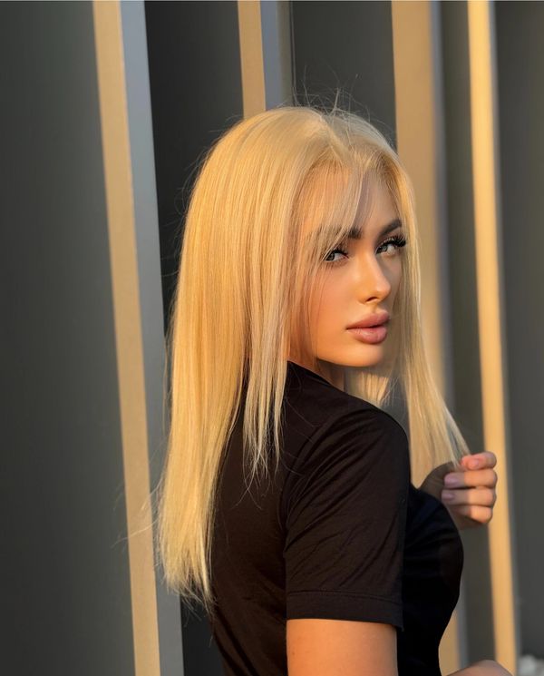 Blonde 613 20 Inch 13x4 HD 180% Density Straight Lace Frontal Pre Plucked