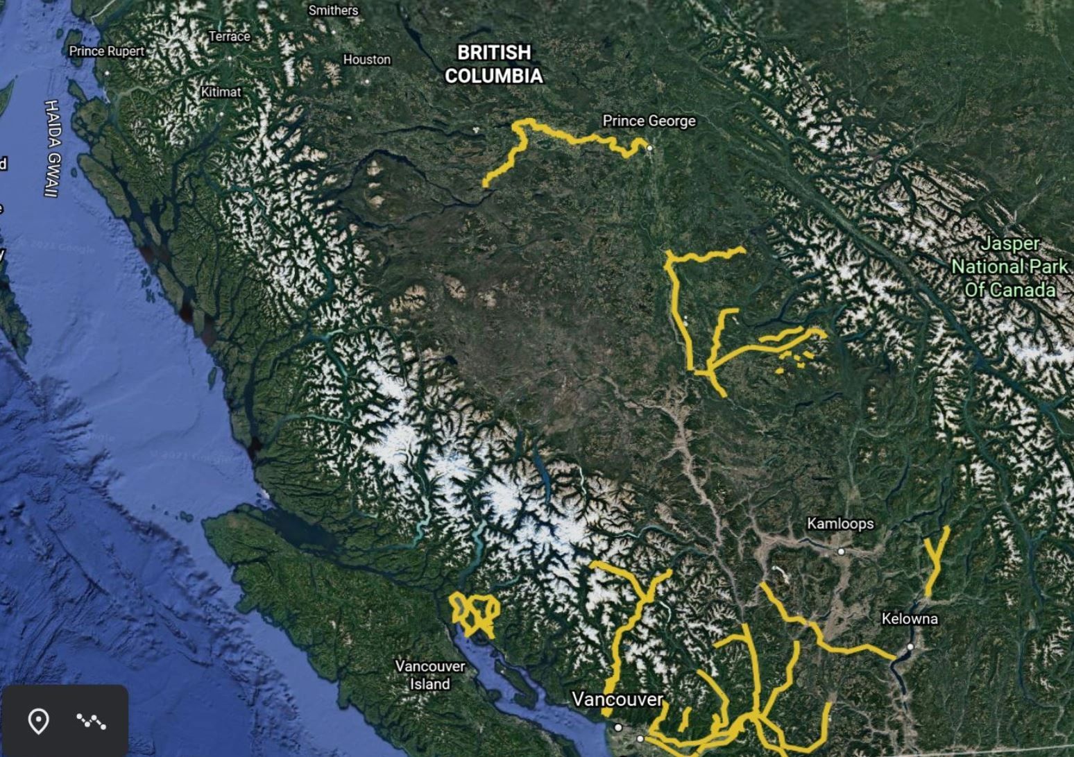 RDI has conducted Visual Landscape Inventory throughout British Columbia as shown on the map.