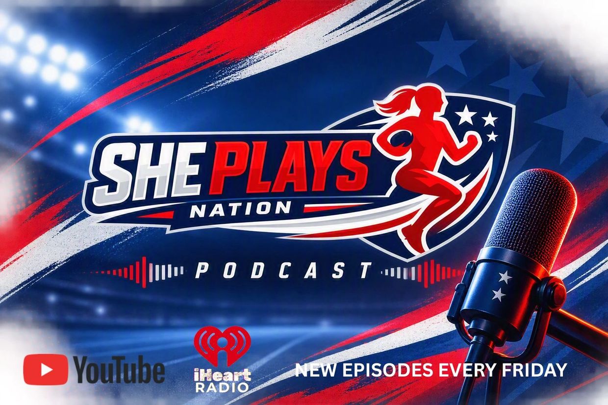 She Plays Nation podcast promoting new episodes every Friday.